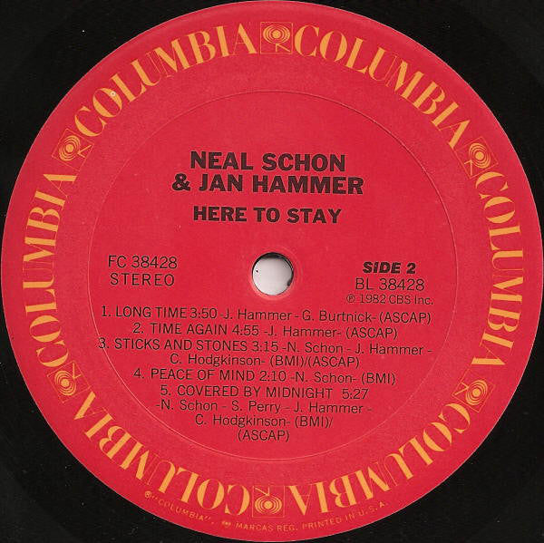 Schon & Hammer : Here To Stay (LP, Album)