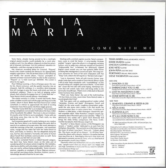 Tania Maria : Come With Me (LP, Album)