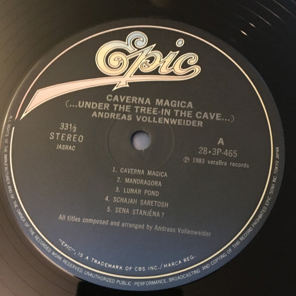 Andreas Vollenweider : Caverna Magica (...Under The Tree - In The Cave...) (LP, Album)