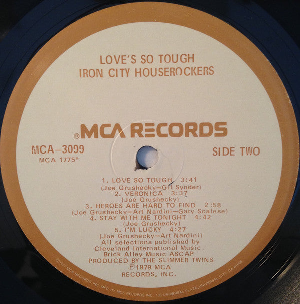 Iron City Houserockers : Love's So Tough (LP, Album, Glo)