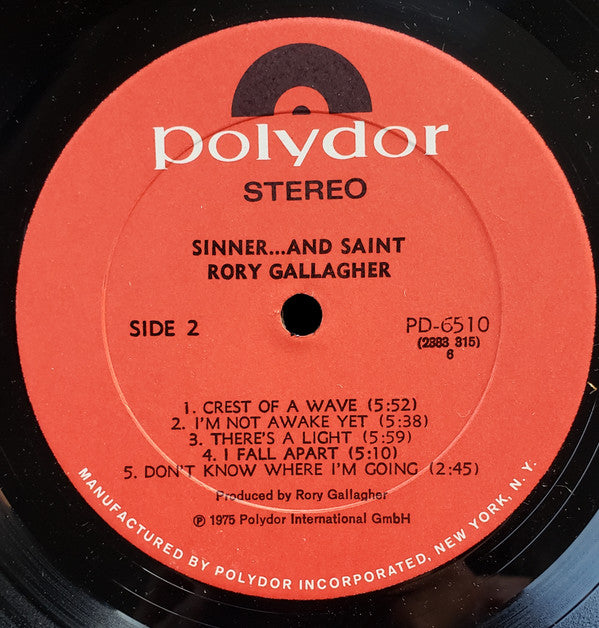 Rory Gallagher : Sinner....And Saint (LP, Comp, All)