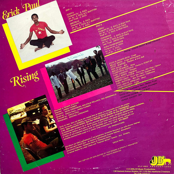 Erick Paul : Rising (LP)
