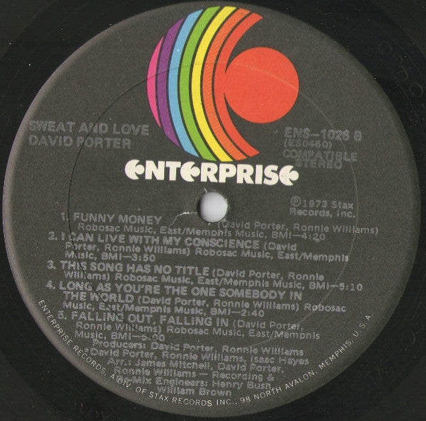 David Porter : Sweat & Love (LP, Album, Son)