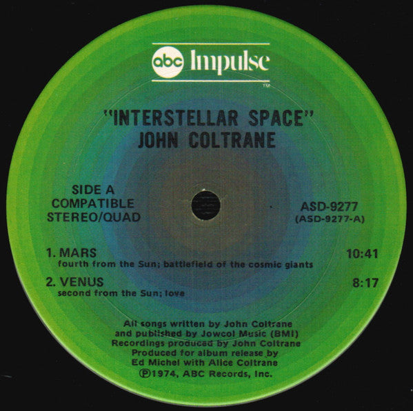 John Coltrane : Interstellar Space (LP, Album, Quad, Ter)