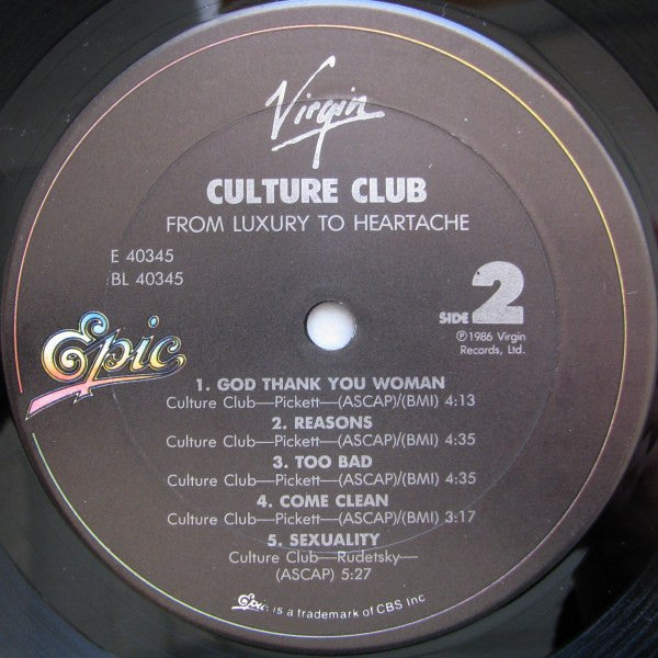 Culture Club : From Luxury To Heartache (LP, Album, Pit)