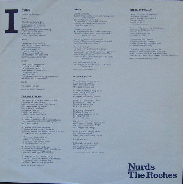 The Roches : Nurds (LP, Album, RE, Win)