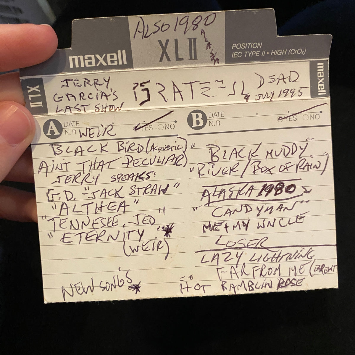 The Grateful Dead - Jerry Garcia's Last Show 7/1995 (Bootleg Cassette)