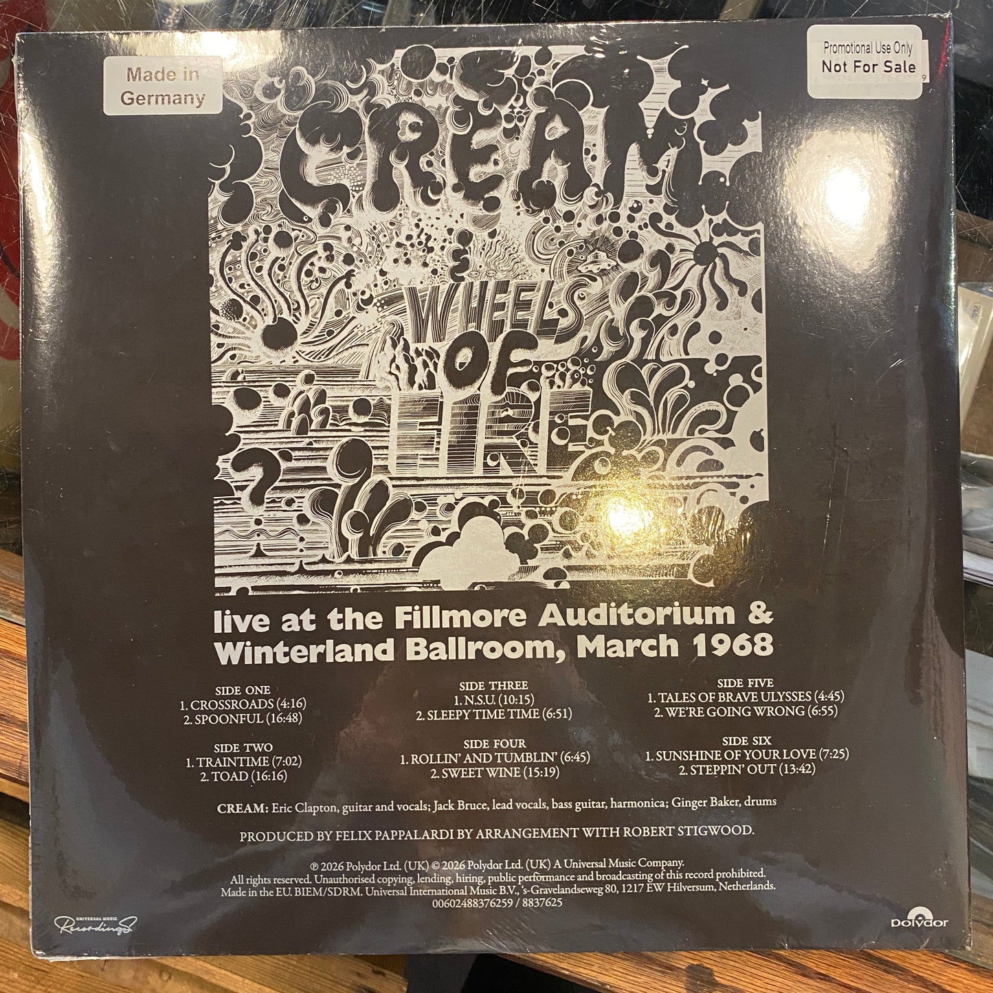 Cream - Wheels Of Fire: Live At The Fillmore and Winterland (RSD 2026)