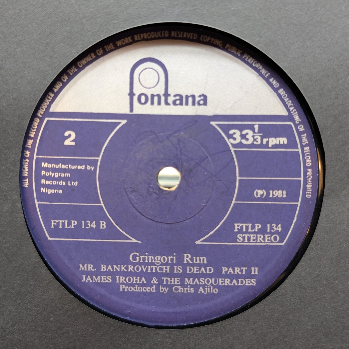 James Iroha & The Masquerades Run Gringory Run – Mr. Bankrovitch Is Dead