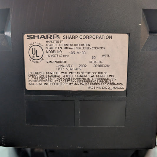 Sharp 19" inch CRT TV 19R-M100 ***PICK-UP ONLY***