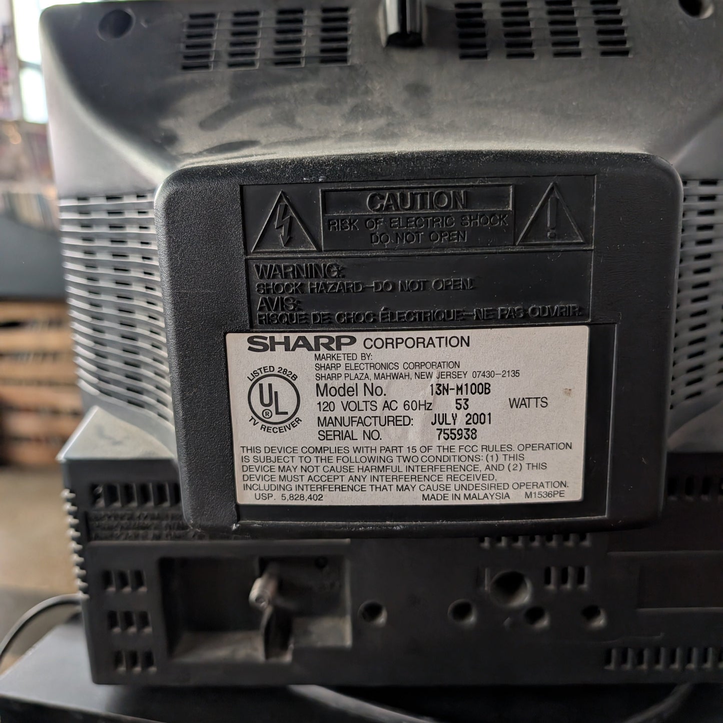 Sharp 13" TV Model 13n-m100b ***PICK-UP ONLY***