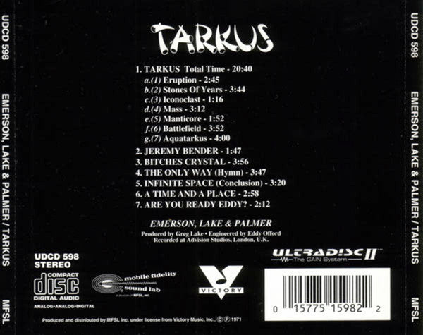 Emerson, Lake & Palmer : Tarkus (CD, Album, RE, RM)