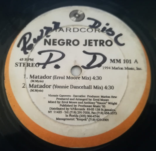 Negro Jetro, Los Intocables (4) : Matador / Reggae Reggae (12", Maxi)