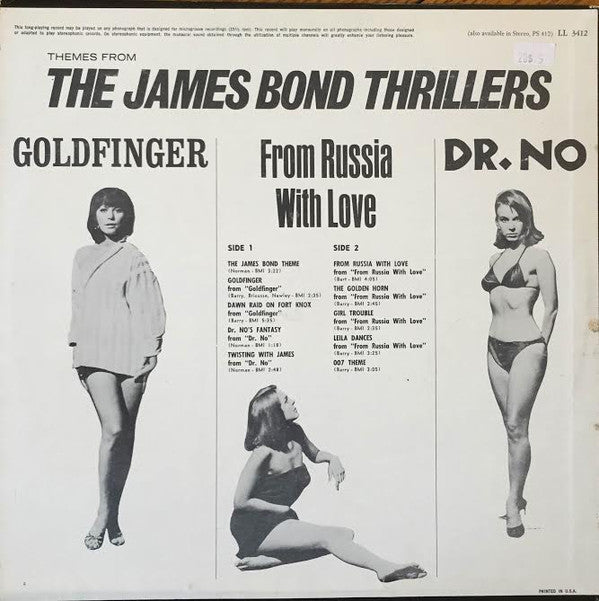 The Roland Shaw Orchestra : Themes From The James Bond Thrillers (LP, Album, Mono)