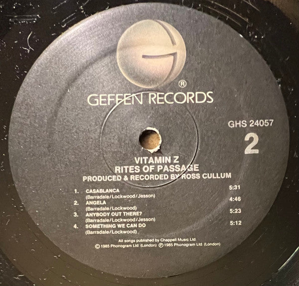 Vitamin Z : Rites Of Passage (LP, Album)