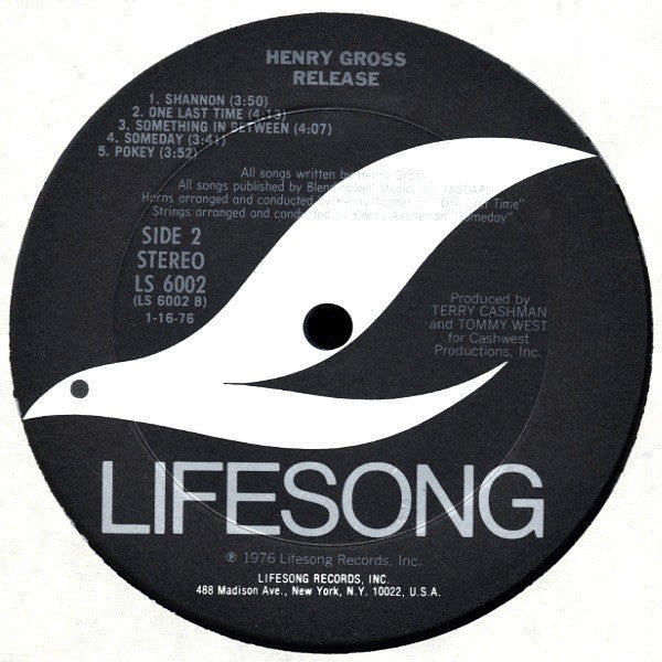 Henry Gross : Release (LP, Album, San)