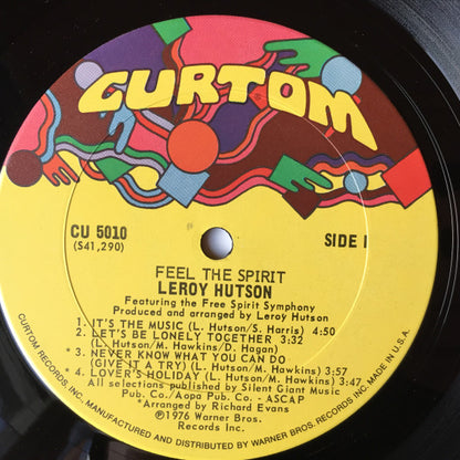 LeRoy Hutson Featuring The Free Spirit Symphony : Feel The Spirit (LP, Album, Pit)