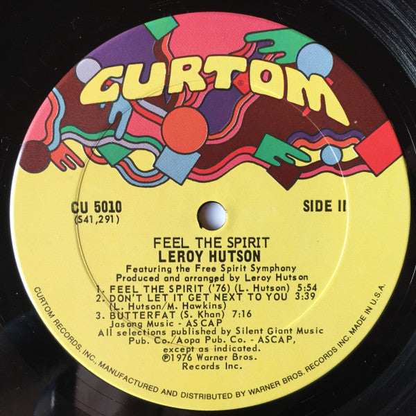 LeRoy Hutson Featuring The Free Spirit Symphony : Feel The Spirit (LP, Album, Pit)