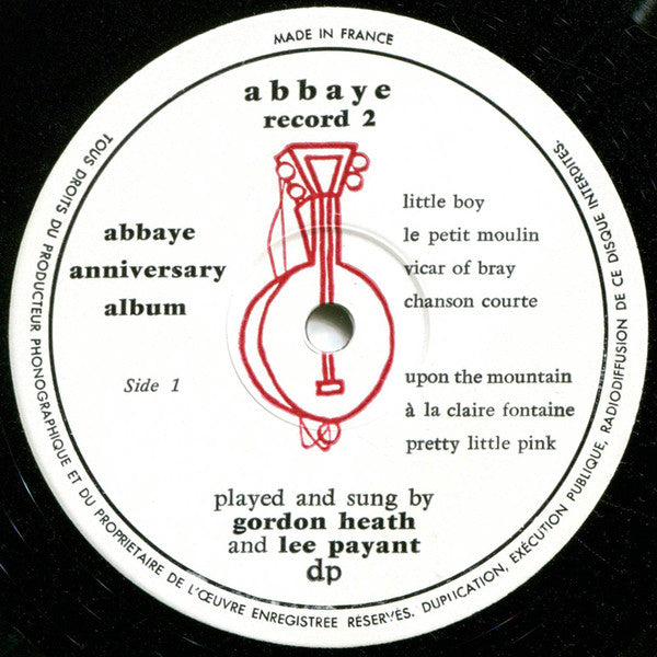 Gordon Heath And Lee Payant : Abbaye Anniversary Album (LP, Album)
