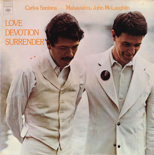 Carlos Santana & John McLaughlin : Love Devotion Surrender (LP, Album, Pit)
