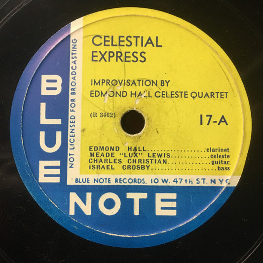 Edmond Hall Celeste Quartet : Celestial Express / Profoundly Blue (Shellac, 12")