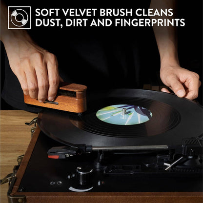2-in-1 Premium Wooden Record Cleaning Brush