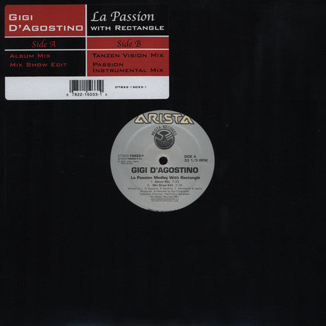 Gigi D'Agostino : La Passion With Rectangle (12")
