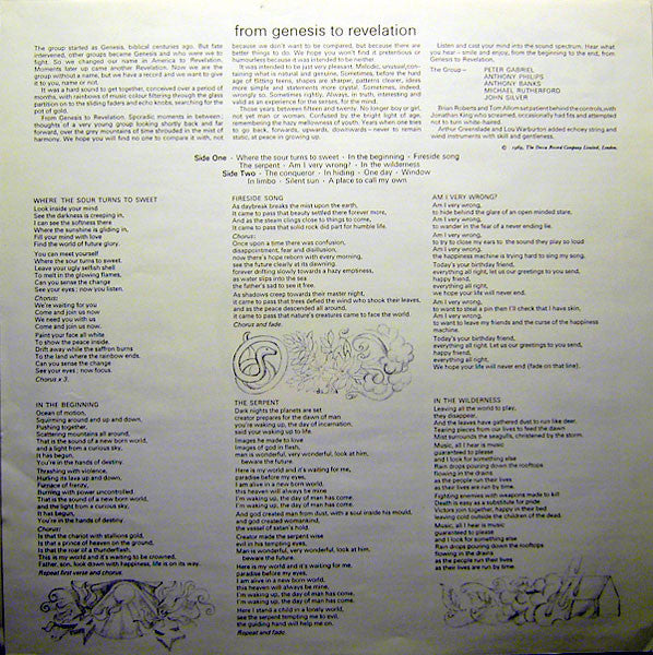 Genesis : From Genesis To Revelation (LP, Album, RE)