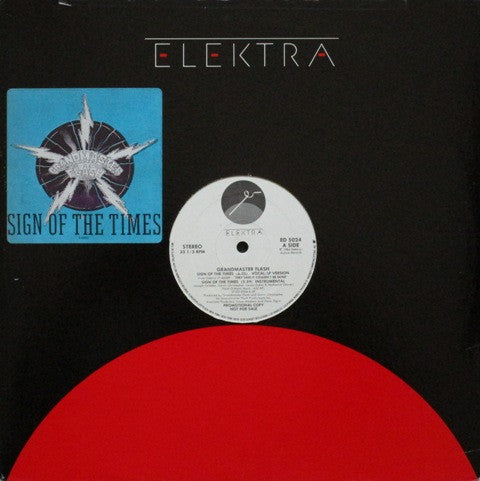 Grandmaster Flash : Sign Of The Times (12", Single, Promo)