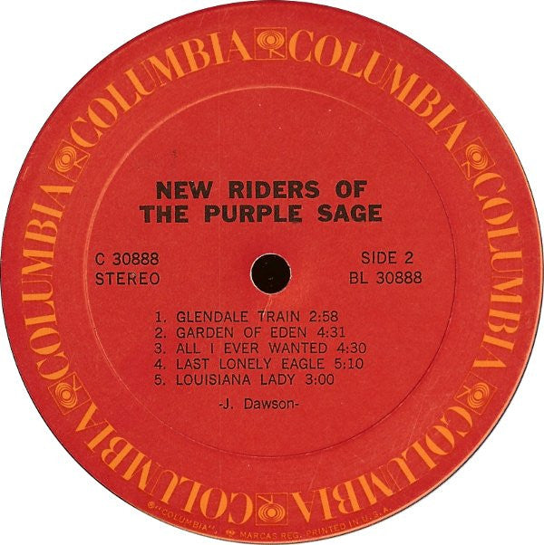 New Riders Of The Purple Sage : New Riders Of The Purple Sage (LP, Album, Pit)