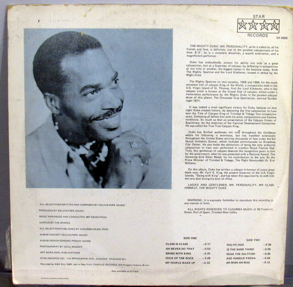 Mighty Duke : Cock Of The Rock (LP)