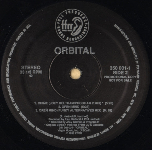 Orbital : Chime (12", Promo)