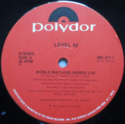 Level 42 : World Machine (The Shep Pettibone Remix) (12", Single, RCA)