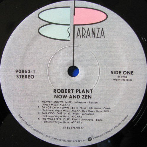 Robert Plant : Now And Zen (LP, Album, SP )