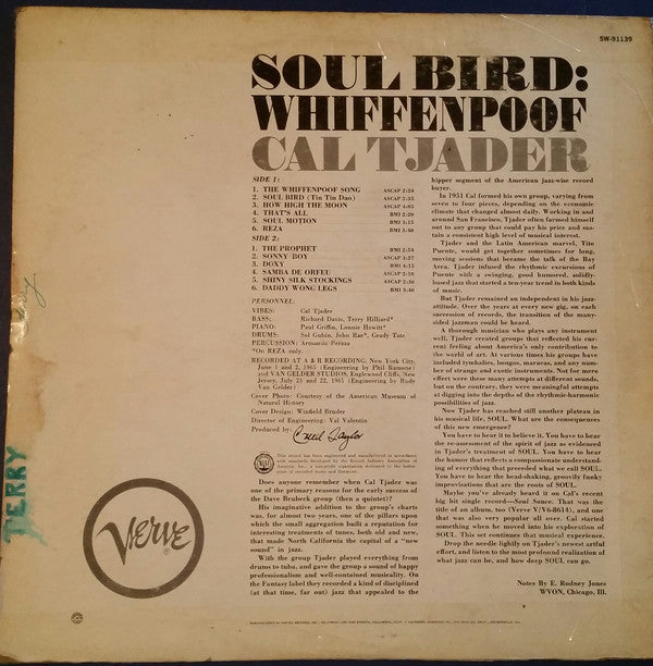 Cal Tjader : Soul Bird: Whiffenpoof (LP, Album, Club)