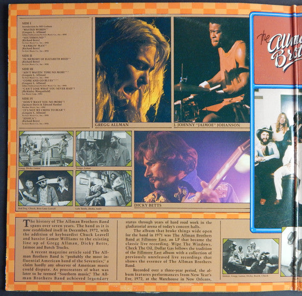 The Allman Brothers Band : Wipe The Windows, Check The Oil, Dollar Gas (2xLP, Album, Win)
