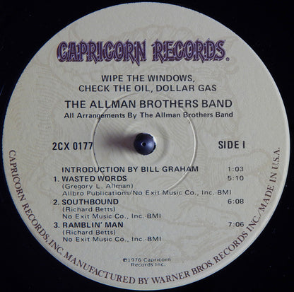 The Allman Brothers Band : Wipe The Windows, Check The Oil, Dollar Gas (2xLP, Album, Win)