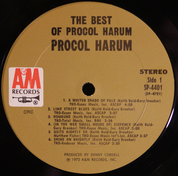 Procol Harum : The Best Of Procol Harum (LP, Comp, Club, CRC)