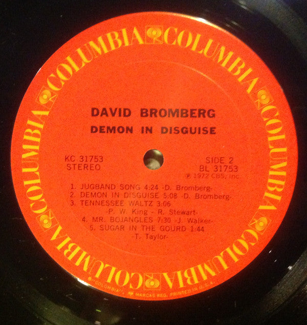David Bromberg : Demon In Disguise (LP, Album, Pit)