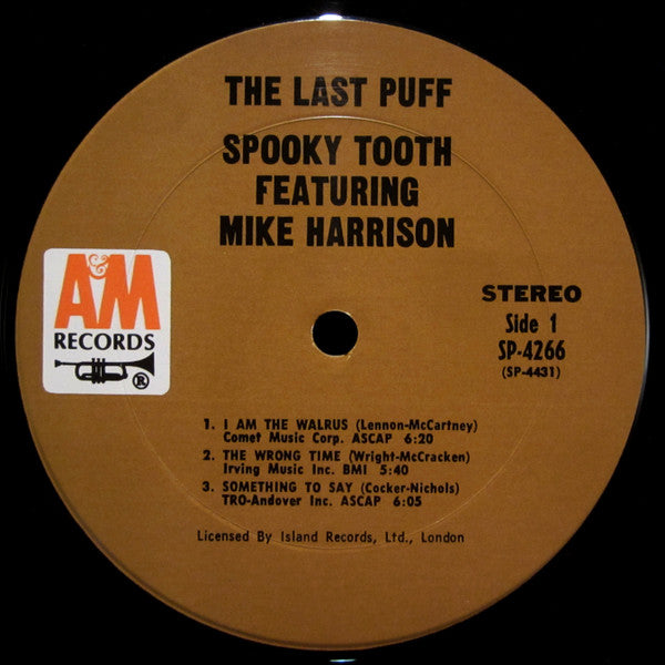 Spooky Tooth Featuring Mike Harrison (2) : The Last Puff (LP, Album, Pit)