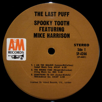 Spooky Tooth Featuring Mike Harrison (2) : The Last Puff (LP, Album, Pit)