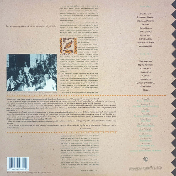 Miriam Makeba : Sangoma (LP, Spe)