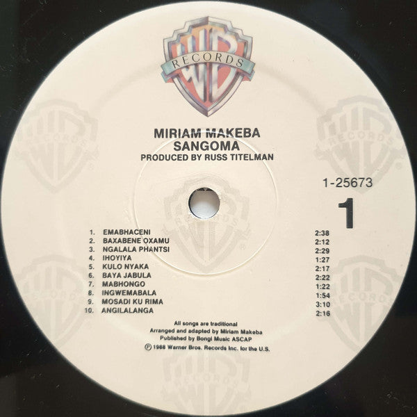 Miriam Makeba : Sangoma (LP, Spe)
