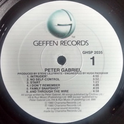 Peter Gabriel : Peter Gabriel (LP, Album, RE, Win)