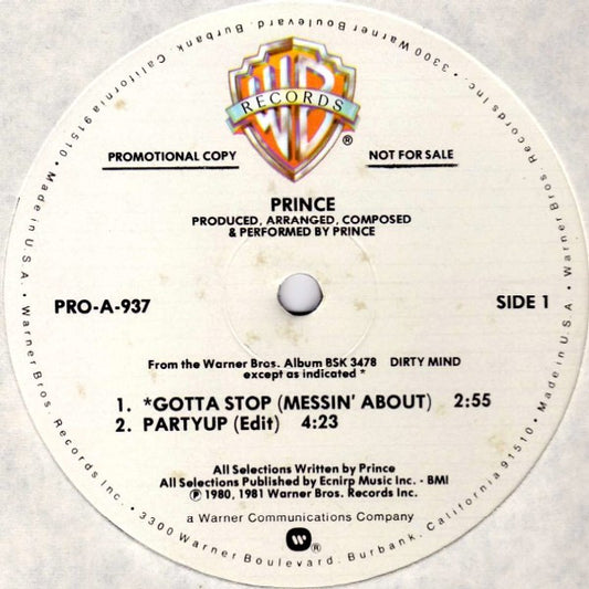 Prince : Gotta Stop (Messin' About) (12", Promo)