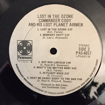 Commander Cody And His Lost Planet Airmen : Lost In The Ozone (LP, Album)