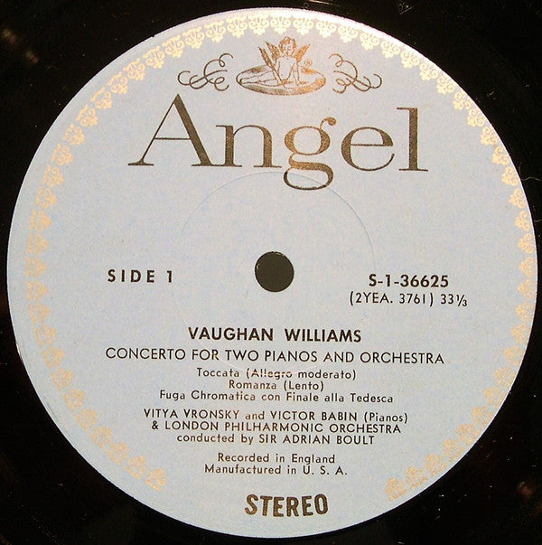 Ralph Vaughan Williams, Vronsky And Babin, Sir Adrian Boult, London Philharmonic Orchestra : Concerto For Two Pianos And Orchestra / Symphony No.8 (LP, Album)