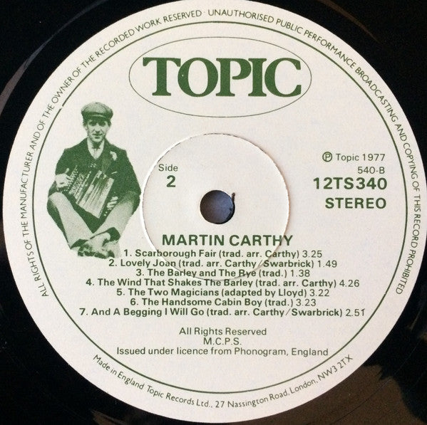 Martin Carthy with Dave Swarbrick : Martin Carthy (LP, Album, RE)