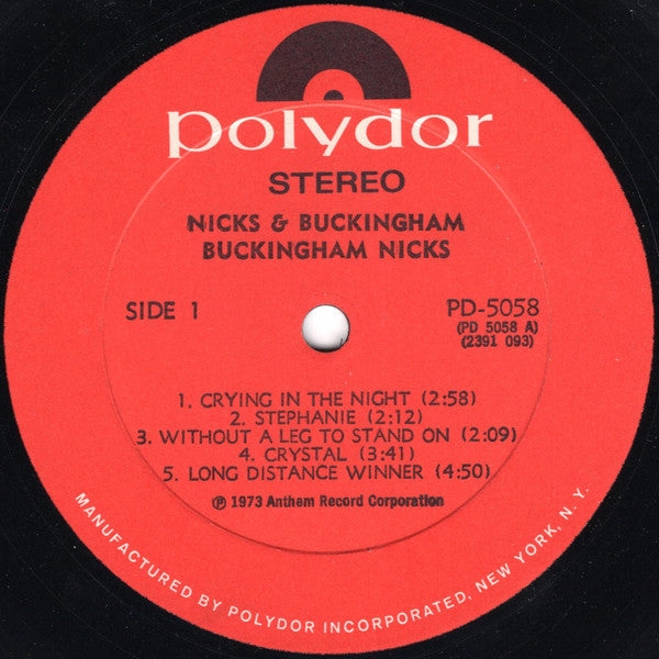 Buckingham Nicks : Buckingham Nicks (LP, Album, All)