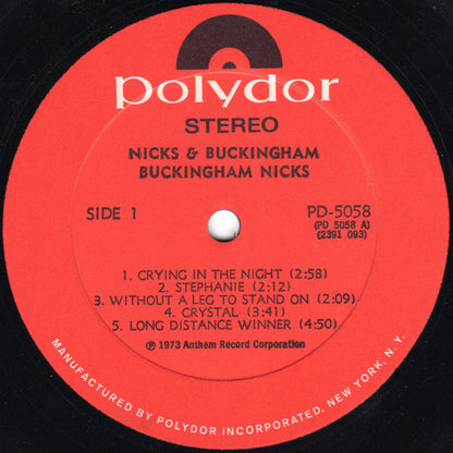 Buckingham Nicks : Buckingham Nicks (LP, Album, All)